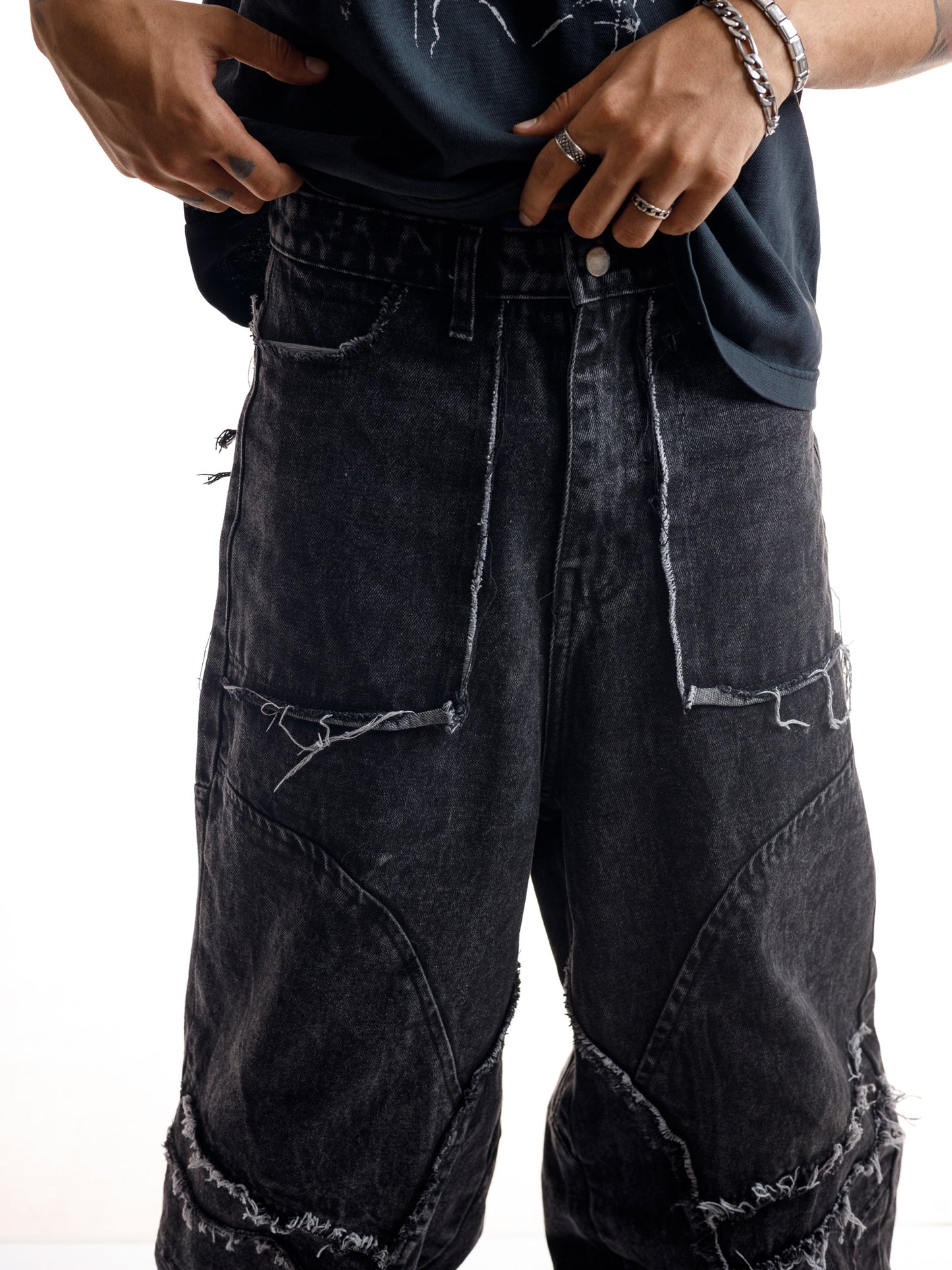 OUTWARD SEAMS BAGGY DENIM