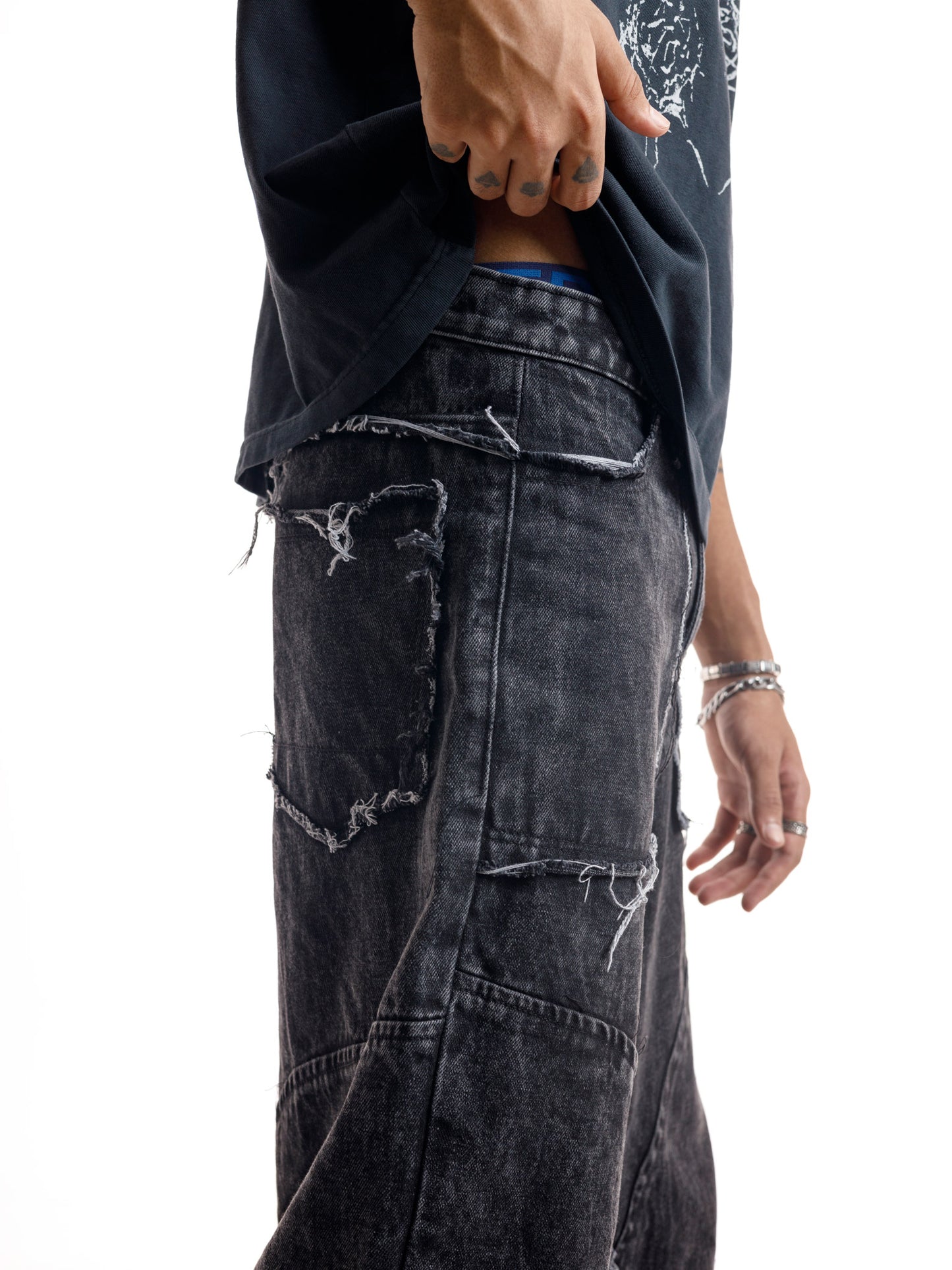 OUTWARD SEAMS BAGGY DENIM