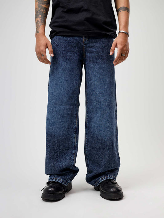 Straight-Fit Jeans (Blue-Washed)