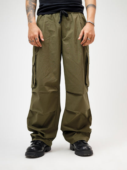 Olive Scooped Pocket Cargo