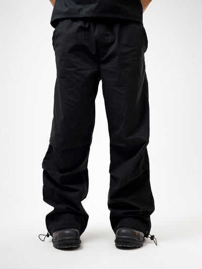 Windbreaker Oversized Pants (Black)