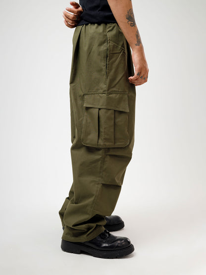 Olive Scooped Pocket Cargo