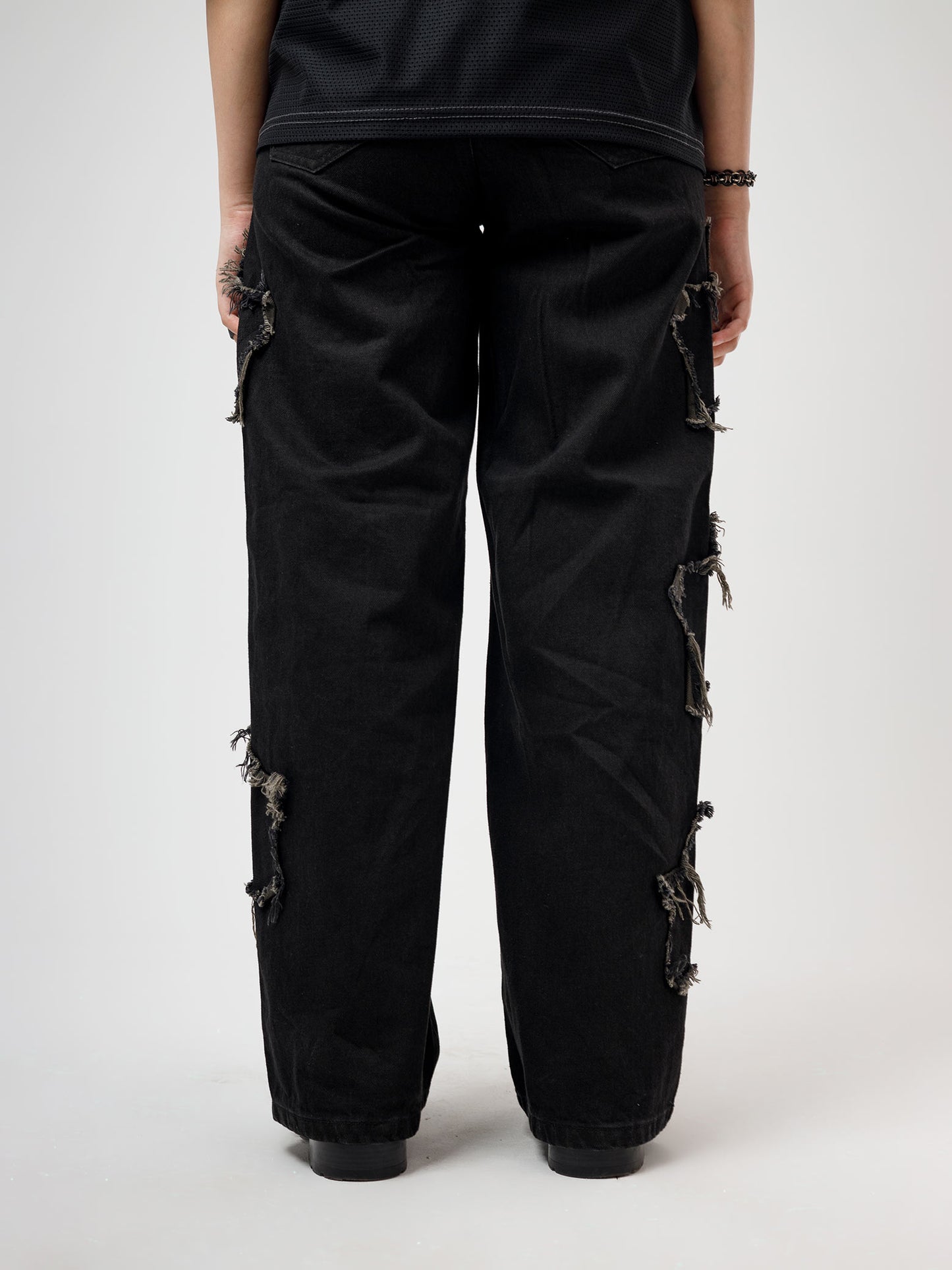 Y2K Star Jeans (Black)