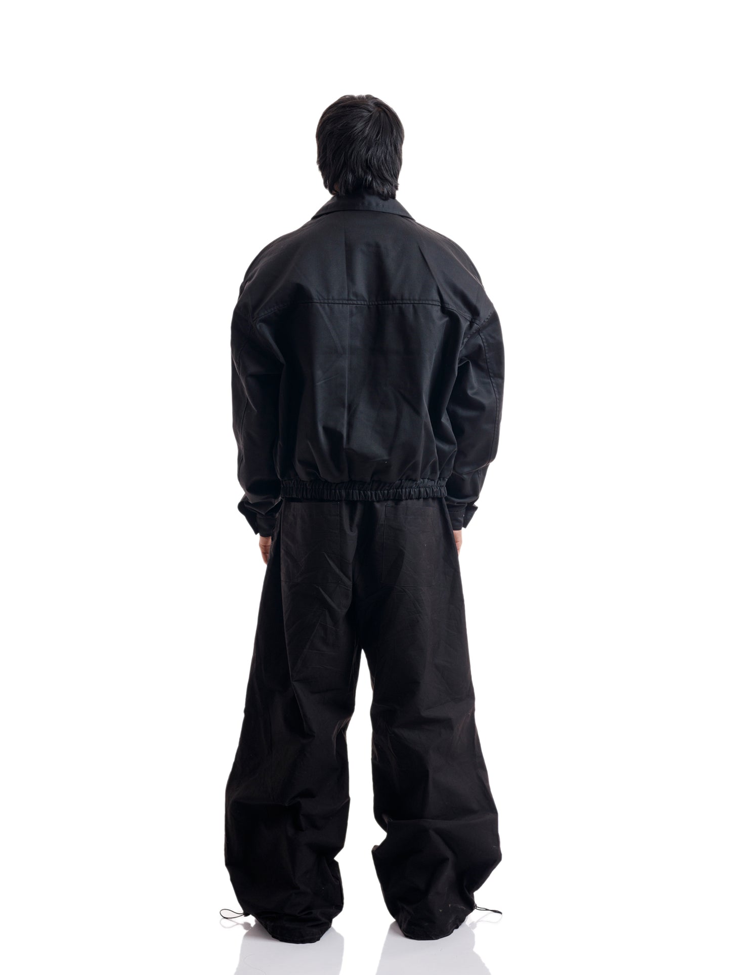 WIND BREAKER OVERSIZED PANTS BLACK