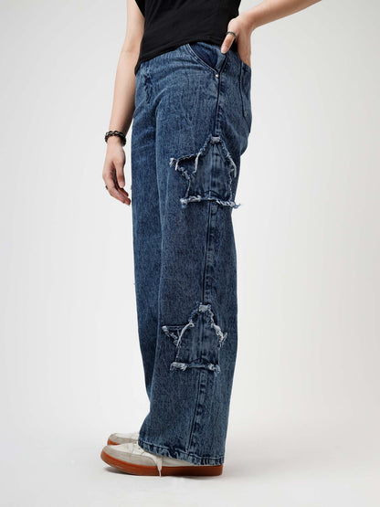 Y2K Star Jeans (Blue)