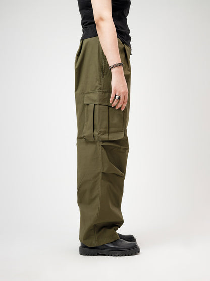 Olive Scooped Pocket Cargo