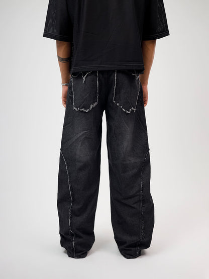 Grey Outward Seam Jeans