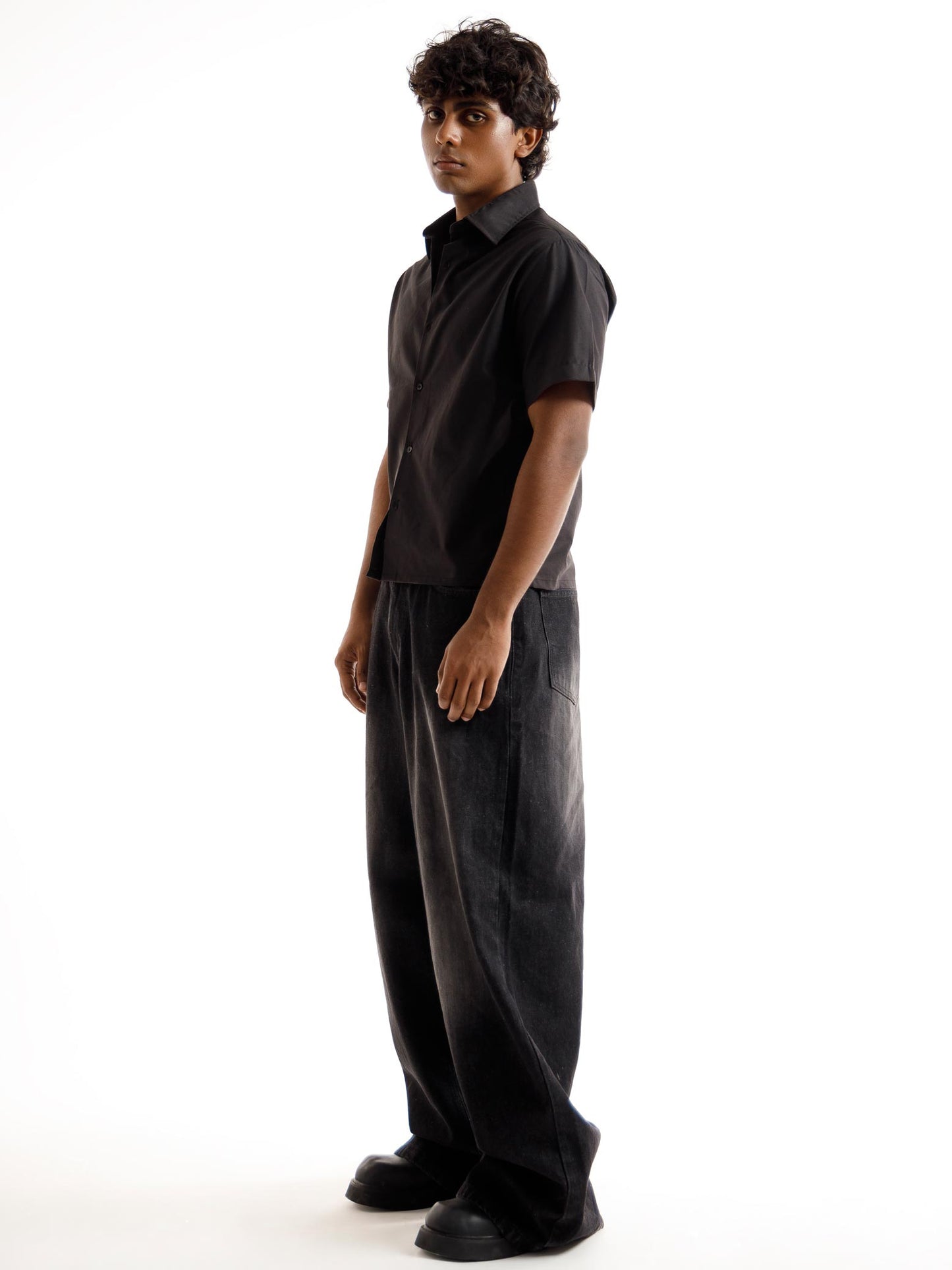 vintage washed super baggy black