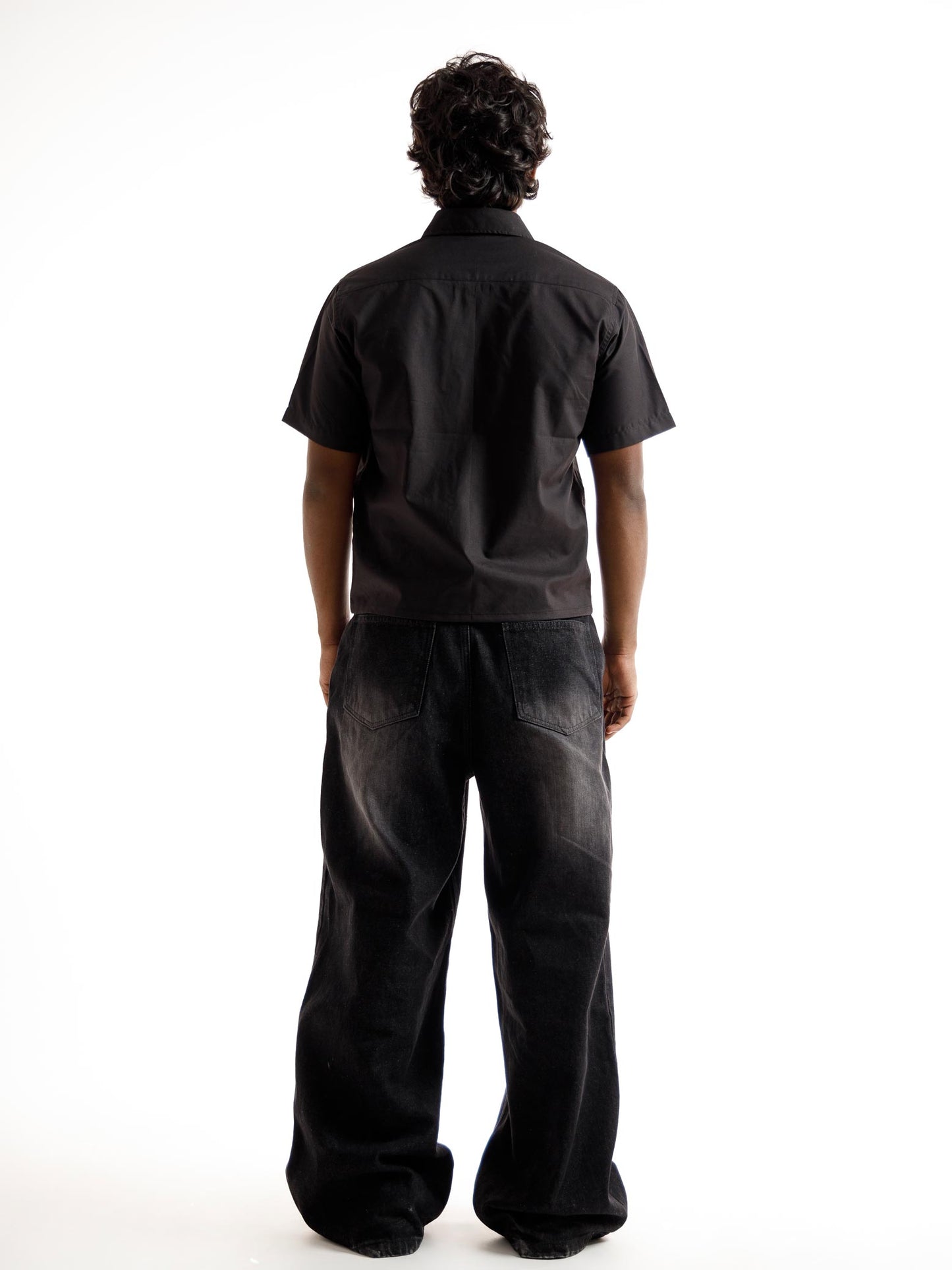 vintage washed super baggy black