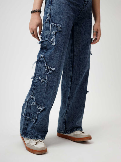 Y2K Star Jeans (Blue)