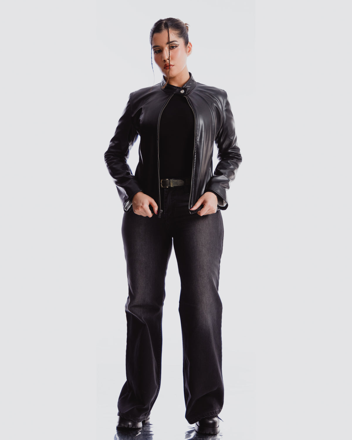 y2k fitted motojacket Female